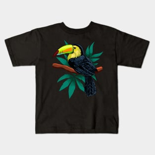 Bird of paradise - drawing of toucan Kids T-Shirt